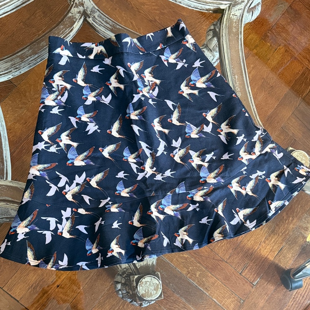 Paul&joe Elegant Bird Print Skirt